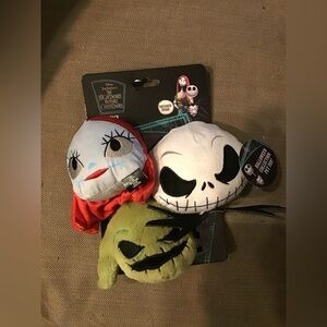 Disney nightmare before christmas dog plush toy 3 count -NEW